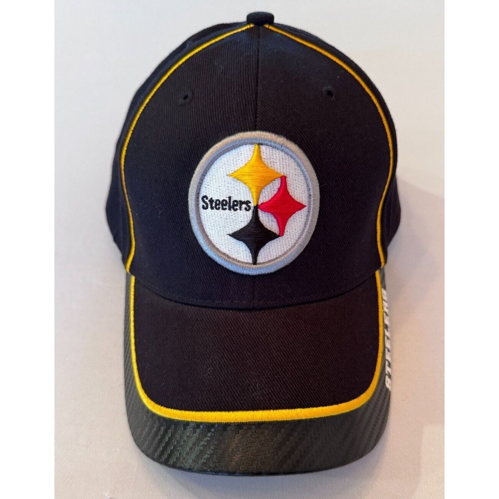 Pittsburgh Steelers NFL Team Apparel Black Hat Cap Adjustable - Picture 2 of 11